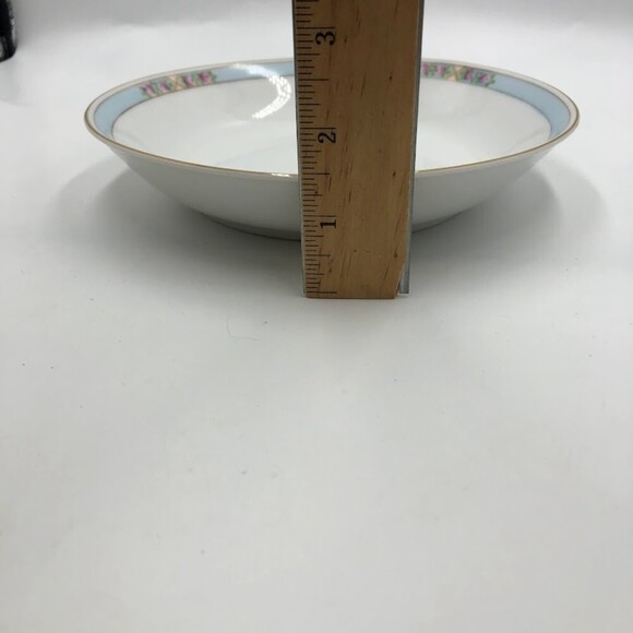 Vintage Meito China Made in Japan Set of 4 Soup Bowl Gold Trim Floral Pattern - Picture 14 of 14